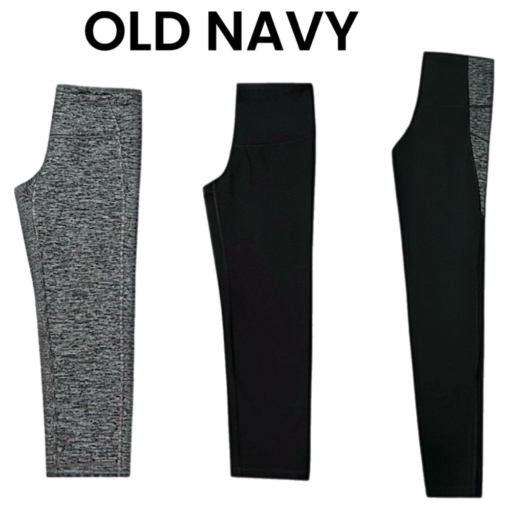 (3) Old Navy Active Go-Dry Leggings - Picture 1 of 2